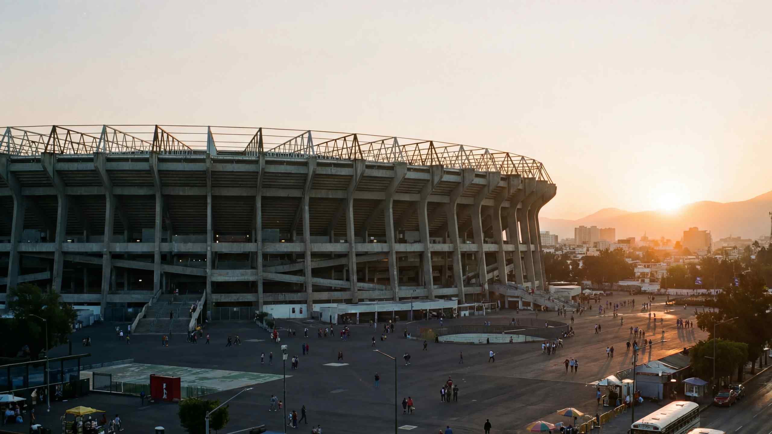 A photo of a football stadium